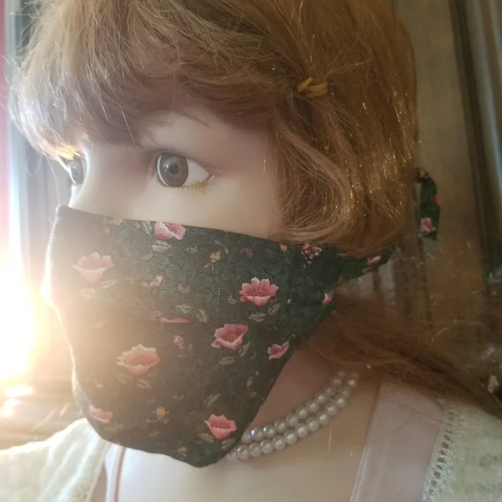 Kid Size Mask w/ Silver/Copper Filters-Flowers
